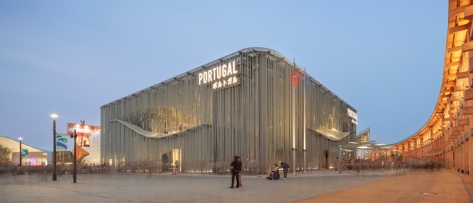 Portugal Pavilion designed by Kengo Kuma — photo: Fernando Guerra