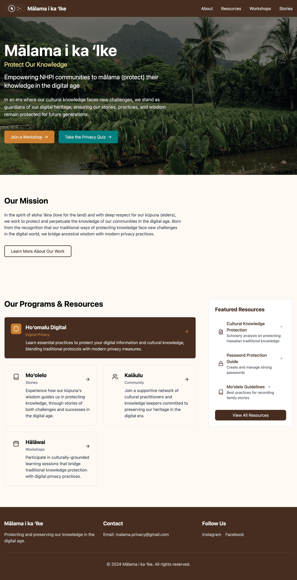 Mālama i ka ʻIke platform